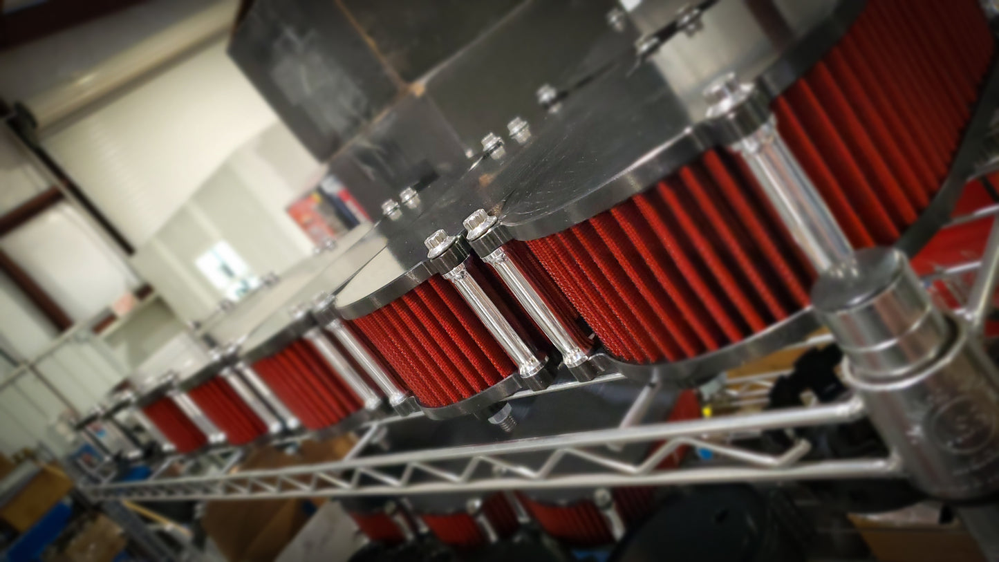 The "L.I.T." HEAVY BREATHER Clear Lid 1999 and UP CABLE ACTUATED Twin Cam Air Filter Assembly