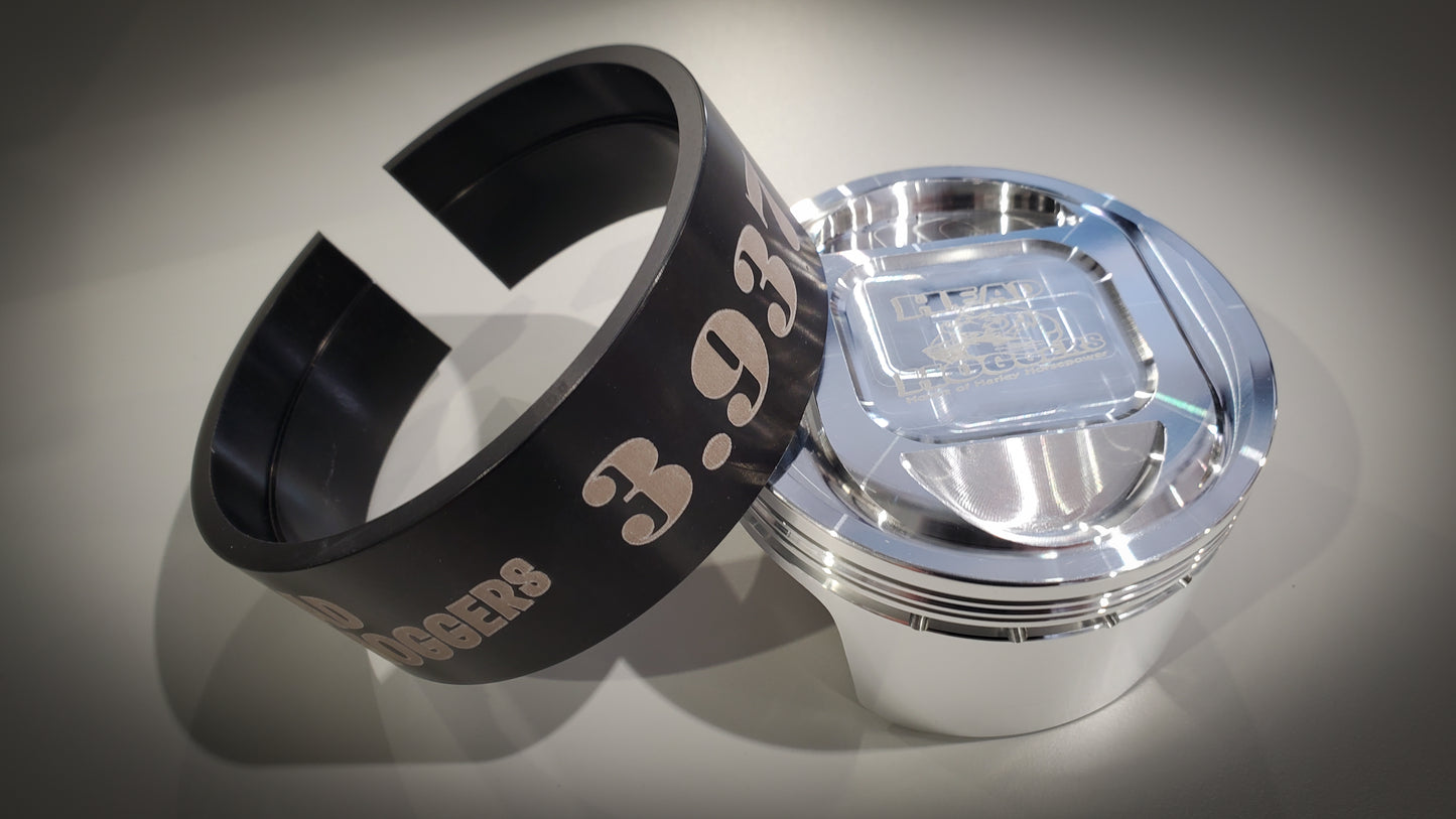 Head Hoggers exclusive 107ci "shaker" domed pistons