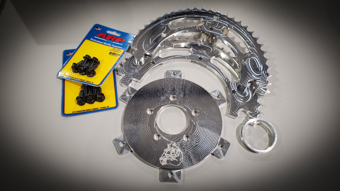 Head Hoggers "SWITCHBLADE" Quick change Sprocket Adapter Kit (NON CUSH 54T)