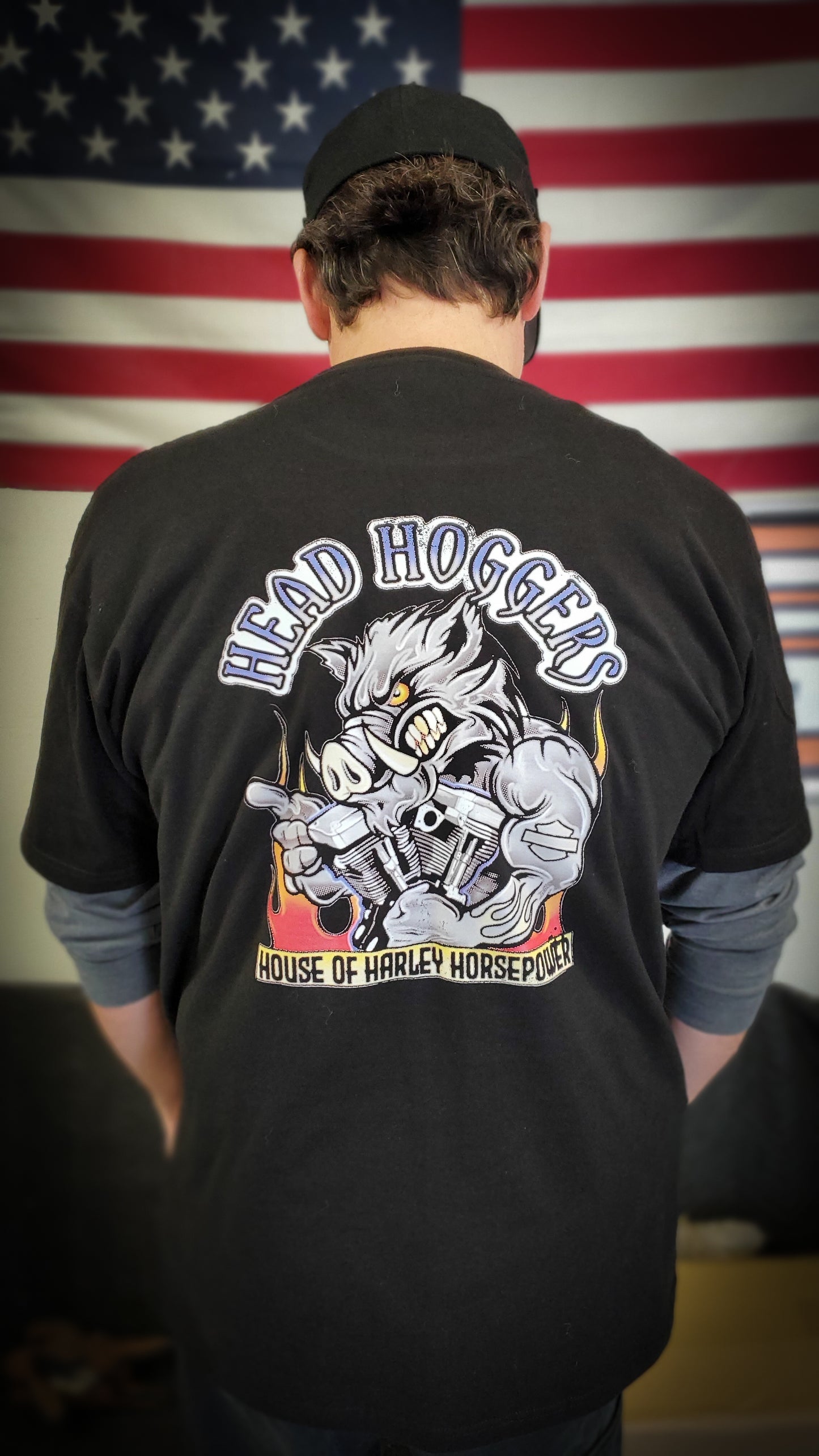 Black "Head Hoggers" T shirt